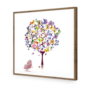 Day Dream Tree, Square | Classic Acrylic | Flat Frame No Border | Natural