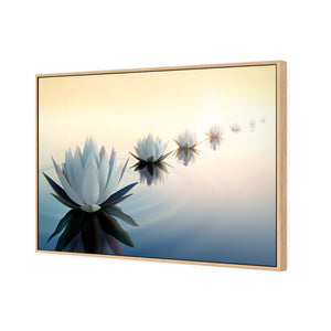 Distant Reflection | Standard Canvas | Floating Frame | Oak