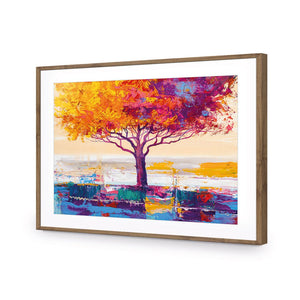 Dreamtime Tree | Standard Acrylic | Flat Frame With Border | Natural
