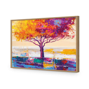 Dreamtime Tree | Standard Acrylic | Flat Frame No Border | Oak