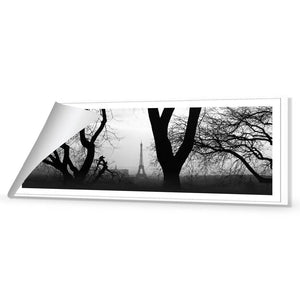 Eiffel Tower Through Trees, B&W | Classic Canvas | No Frame | Rolled Canvas