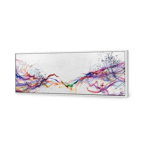 Electricity On Black, Inverted, Long | Standard Canvas | Floating Frame | White