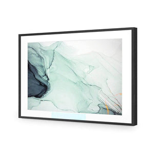 Emerald River II | Classic Acrylic | Flat Frame With Border | Black