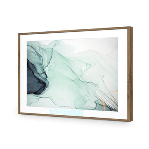 Emerald River II | Classic Acrylic | Flat Frame With Border | Natural