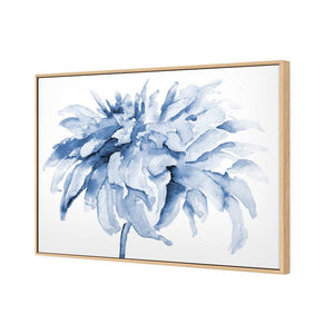 Fairy Floss, Blue Rectangle | Standard Canvas | Floating Frame | Oak