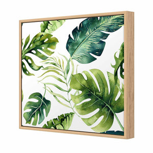 Fascinating Foliage, Square | Standard Canvas | Floating Frame | Oak