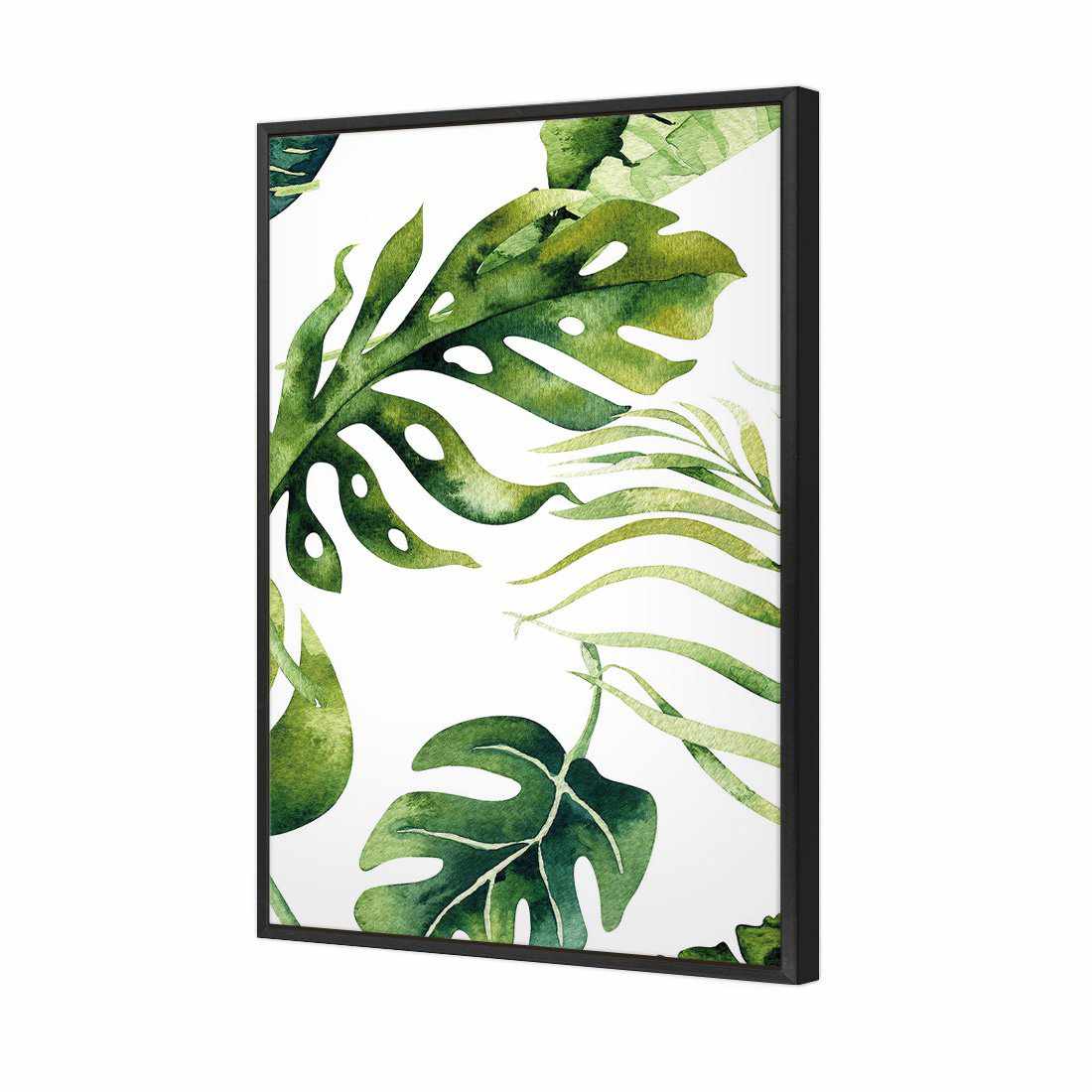 Fascinating Foliage Version 01 | Standard Canvas | Floating Frame | Black