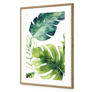 Fascinating Foliage Version 02 | Standard Acrylic | Flat Frame With Border | Oak