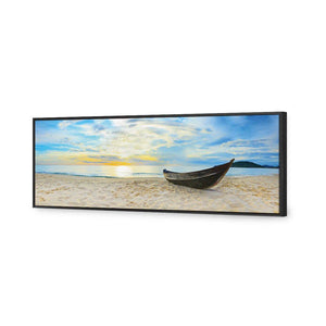 Finished Fishing, Long | Standard Canvas | Floating Frame | Black