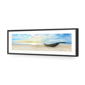 Finished Fishing, Long | Standard Acrylic | Flat Frame With Border | Black