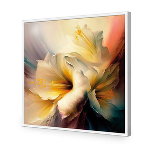 Fleeting Flowers II | Classic Acrylic | Flat Frame No Border | White