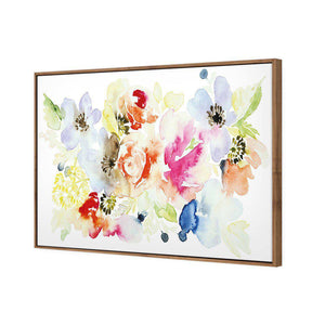 Floral Array | Classic Canvas | Floating Frame | Natural