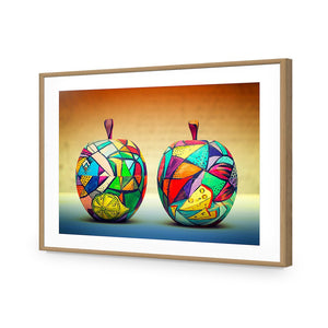 Forbidden Fruit | Standard Acrylic | Flat Frame With Border | Oak