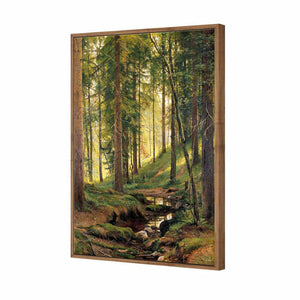 Forest Stream by Ivan Shishkin | Classic Canvas | Floating Frame | Natural