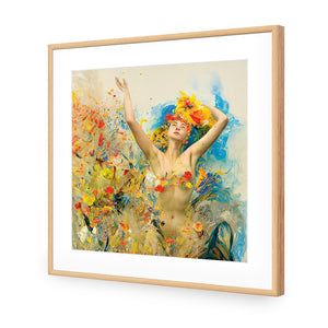Frolic in the Flowers - Wall Art Designs - WB_100994_AS_Q CAF_AP - 030 - MAT_37x37_S - 2538 - OAK