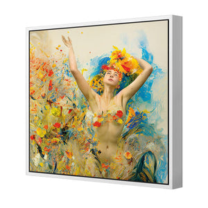 Frolic in the Flowers - Wall Art Designs - WB_100994_AS_Q CAF_CP - MPY - 260 - M - S - S_37x37_S - 1550 - WHT