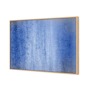 From Darkness Into Light, Blue | Classic Canvas | Floating Frame | Oak