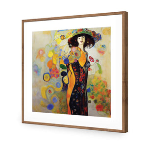Full Bloom | Classic Acrylic | Flat Frame With Border | Natural