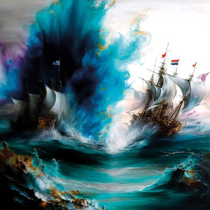 Ghost Ship III - Wall Art Designs - WB_100767_AS_Q CAF_CP - MPY - 260 - M - S - S_37x37_NONE