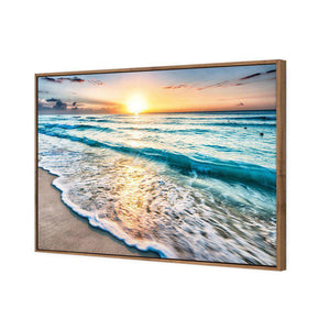 Glimmering Sunrise, Rectangle | Standard Canvas | Floating Frame | Natural