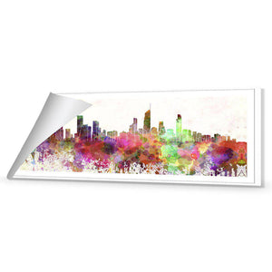 Gold Coast Skyline Watercolour | Standard Canvas | No Frame | Rolled Canvas
