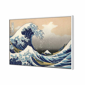Great Wave Off Kanagawa | Standard Canvas | Floating Frame | White