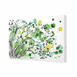 Green Tree Splash | Standard Canvas | No Frame | Stretched Canvas