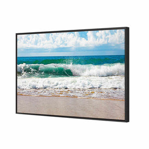 Green Wave, Rectangle | Standard Canvas | Floating Frame | Black