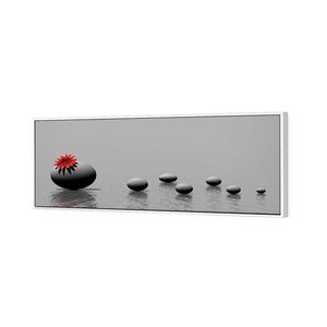 Grey Stones | Standard Canvas | Floating Frame | White