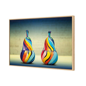 Groovy Pear | Standard Canvas | Floating Frame | Oak