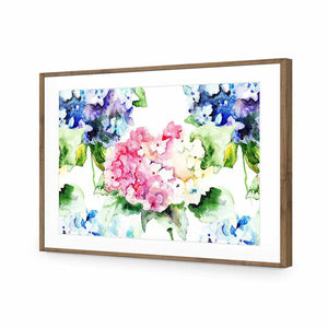 Hydrangeas | Standard Acrylic | Flat Frame With Border | Natural