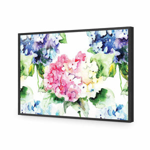 Hydrangeas | Standard Acrylic | Flat Frame No Border | Black
