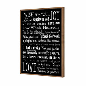 I Wish For You, B&W | Standard Canvas | Floating Frame | Natural