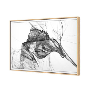 Intersperced, B&W | Standard Canvas | Floating Frame | Oak