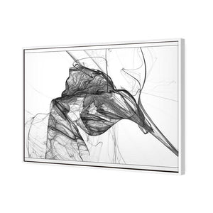 Intersperced, B&W | Standard Canvas | Floating Frame | White