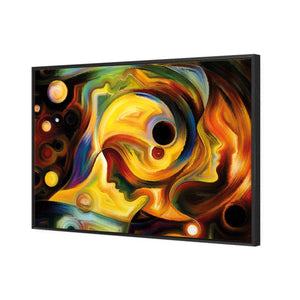 Jigsaw Faces | Standard Canvas | Floating Frame | Black