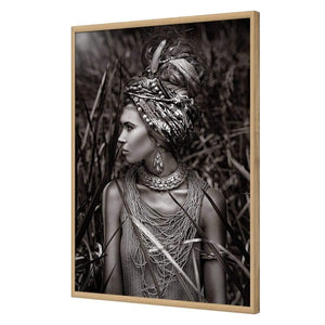 Jungle Beauty | Classic Acrylic | Flat Frame No Border | Oak