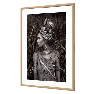 Jungle Beauty | Classic Acrylic | Flat Frame With Border | Oak