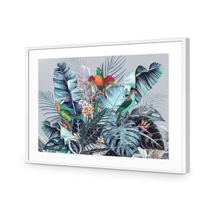 Jungle Exotica Blue I (Horizontal) | Classic Canvas | No Frame | Stretched Canvas