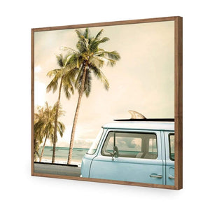 Kombi Vacation | Classic Acrylic | Flat Frame No Border | Natural