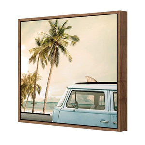 Kombi Vacation | Classic Canvas | Floating Frame | Natural