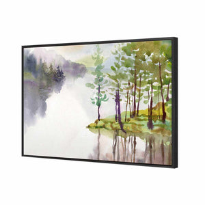 Lake Painted | Classic Canvas | Floating Frame | Black