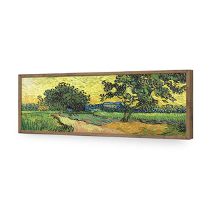 Landscape At Twilight by Van Gogh | Standard Acrylic | Flat Frame No Border | Natural
