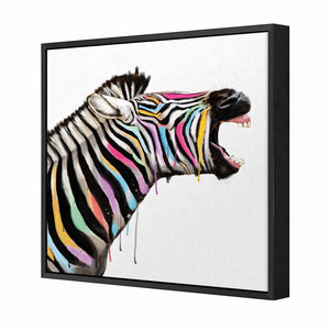 Laughing Stock, Square | Standard Canvas | Floating Frame | Black