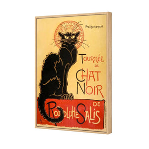 Le Chat Noir By Steinlen | Standard Canvas | Floating Frame | Oak