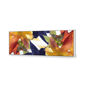 Leaf Kaleidoscope, Long | Classic Canvas | Floating Frame | White