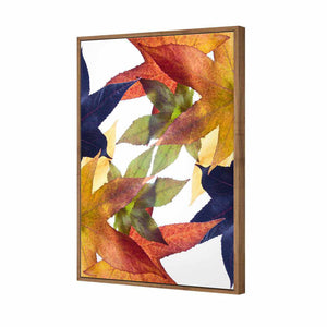 Leaf Kaleidoscope, Rectangle | Standard Canvas | Floating Frame | Natural