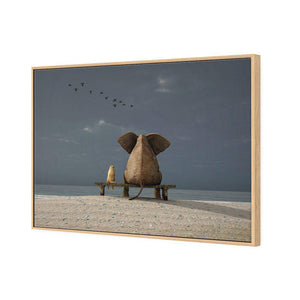 Little And Large | Standard Canvas | Floating Frame | Oak