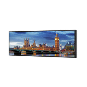 London River Reflections | Standard Canvas | Floating Frame | Black
