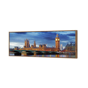 London River Reflections | Standard Canvas | Floating Frame | Natural